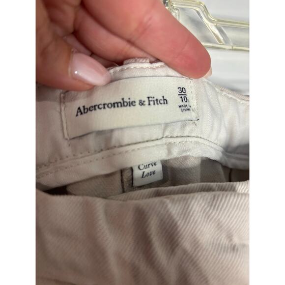 Abercrombie Curve Love Sloane Tailored Wide Leg Pants Beige Size 30 / 10 - Picture 2 of 5